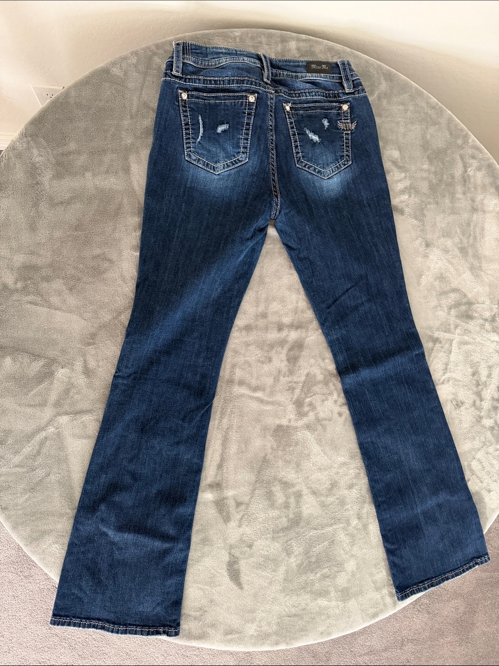 Miss Me Women's Boot Cut Jeans in Dark Blue Wash